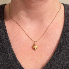 Load image into Gallery viewer, French 18K Gold Puffy Love Heart Charm Pendant