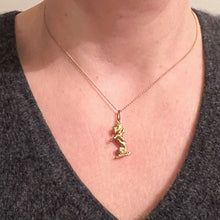 Load image into Gallery viewer, 18K Yellow Gold Poodle Dog Charm Pendant