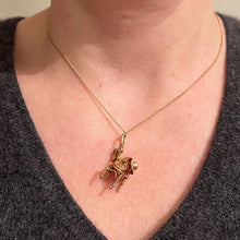 Load image into Gallery viewer, Spanish Guitar Castanets Hat Musicians Chair 18K Yellow Gold Charm Pendant