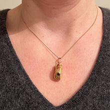Load image into Gallery viewer, Italian 18K Yellow Gold Mechanical Saloon Car Charm Pendant