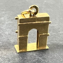 Load image into Gallery viewer, Vintage French Arc de Triomphe 18K Yellow Gold Charm Pendant