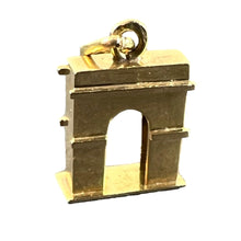 Load image into Gallery viewer, Vintage French Arc de Triomphe 18K Yellow Gold Charm Pendant