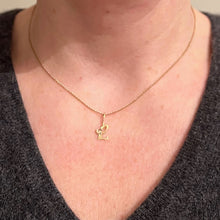 Load image into Gallery viewer, Letter L 18K Yellow Gold Diamond Charm Pendant