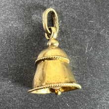 Load image into Gallery viewer, Vintage Ringing Wedding Bell 18K Yellow Gold Pearl Charm Pendant