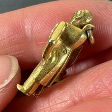 Load image into Gallery viewer, Vintage Italian Lucky Gobbo Hunchback Good Luck 18K Yellow Gold Charm Pendant