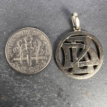 Load image into Gallery viewer, 18K White Gold DB or BD Monogram Initials Charm Pendant