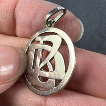 Load image into Gallery viewer, 18K White Gold DB or BD Monogram Initials Charm Pendant