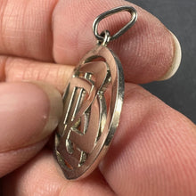 Load image into Gallery viewer, 18K White Gold DB or BD Monogram Initials Charm Pendant