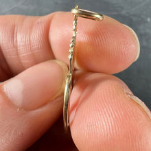 Load image into Gallery viewer, French Intertwined Crowned Sacred Hearts 18K Yellow Gold Charm Pendant