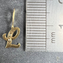 Load image into Gallery viewer, Letter L 18K Yellow Gold Diamond Charm Pendant