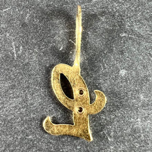 Load image into Gallery viewer, Letter L 18K Yellow Gold Diamond Charm Pendant