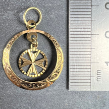 Load image into Gallery viewer, Maltese Cross 9K Yellow Gold Dangle Charm Pendant