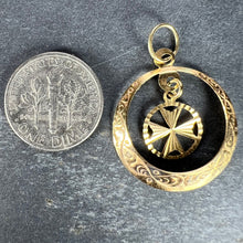 Load image into Gallery viewer, Maltese Cross 9K Yellow Gold Dangle Charm Pendant