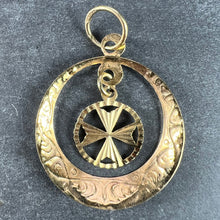 Load image into Gallery viewer, Maltese Cross 9K Yellow Gold Dangle Charm Pendant