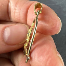 Load image into Gallery viewer, Bird on Perch Cartoon Character 18K Yellow Gold Charm Pendant