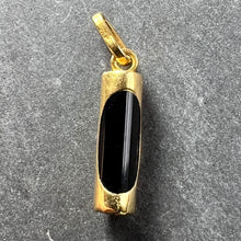Load image into Gallery viewer, Tiki Totem 18K Yellow Gold Onyx Good Luck Charm Pendant