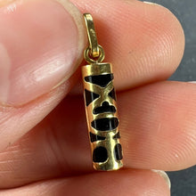Load image into Gallery viewer, Tiki Totem 18K Yellow Gold Onyx Good Luck Charm Pendant