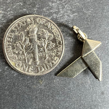 Load image into Gallery viewer, French 18K White Gold Origami Bird Charm Pendant