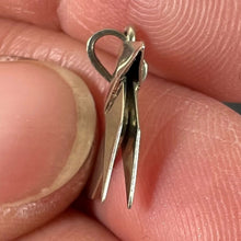 Load image into Gallery viewer, French 18K White Gold Origami Bird Charm Pendant