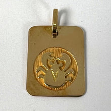 Load image into Gallery viewer, French Cancer Starsign Zodiac 18K Yellow Gold Charm Medal Pendant