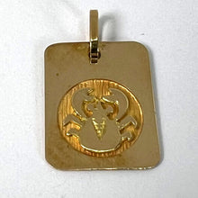 Load image into Gallery viewer, French Cancer Starsign Zodiac 18K Yellow Gold Charm Medal Pendant