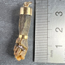 Load image into Gallery viewer, Vintage Touch Wood Mano Figa 18K Yellow Gold Charm Pendant