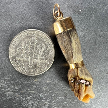 Load image into Gallery viewer, Vintage Touch Wood Mano Figa 18K Yellow Gold Charm Pendant