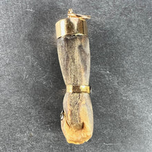 Load image into Gallery viewer, Vintage Touch Wood Mano Figa 18K Yellow Gold Charm Pendant