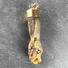 Load image into Gallery viewer, Vintage Touch Wood Mano Figa 18K Yellow Gold Charm Pendant
