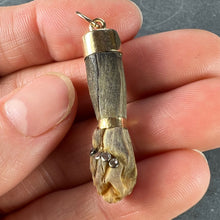 Load image into Gallery viewer, Vintage Touch Wood Mano Figa 18K Yellow Gold Charm Pendant