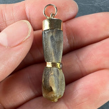 Load image into Gallery viewer, Vintage Touch Wood Mano Figa 18K Yellow Gold Charm Pendant