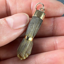 Load image into Gallery viewer, Vintage Touch Wood Mano Figa 18K Yellow Gold Charm Pendant