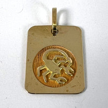 Load image into Gallery viewer, French Scorpio Starsign Zodiac 18K Yellow Gold Charm Medal Pendant