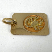 Load image into Gallery viewer, French Scorpio Starsign Zodiac 18K Yellow Gold Charm Medal Pendant