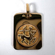 Load image into Gallery viewer, French Sagittarius Starsign Zodiac 18K Yellow Gold Charm Medal Pendant