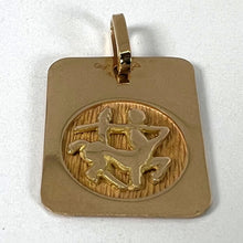 Load image into Gallery viewer, French Sagittarius Starsign Zodiac 18K Yellow Gold Charm Medal Pendant