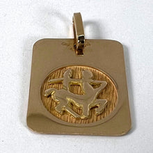 Load image into Gallery viewer, French Sagittarius Starsign Zodiac 18K Yellow Gold Charm Medal Pendant