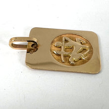 Load image into Gallery viewer, French Sagittarius Starsign Zodiac 18K Yellow Gold Charm Medal Pendant