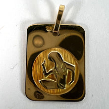 Load image into Gallery viewer, French Virgo Starsign Zodiac 18K Yellow Gold Charm Medal Pendant