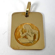 Load image into Gallery viewer, French Virgo Starsign Zodiac 18K Yellow Gold Charm Medal Pendant