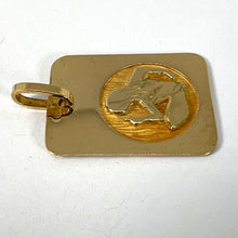Load image into Gallery viewer, French Virgo Starsign Zodiac 18K Yellow Gold Charm Medal Pendant