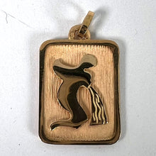 Load image into Gallery viewer, French Aquarius Starsign Zodiac 18K Yellow Gold Charm Medal Pendant