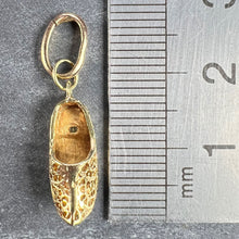 Load image into Gallery viewer, Curled Toe Shoe 14K Yellow Gold Filigree Charm Pendant