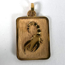 Load image into Gallery viewer, French Scorpio Starsign Zodiac 18K Yellow Gold Charm Medal Pendant
