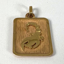 Load image into Gallery viewer, French Scorpio Starsign Zodiac 18K Yellow Gold Charm Medal Pendant