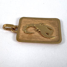 Load image into Gallery viewer, French Scorpio Starsign Zodiac 18K Yellow Gold Charm Medal Pendant