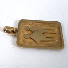 Load image into Gallery viewer, French Gemini Starsign Zodiac 18K Yellow Gold Charm Medal Pendant