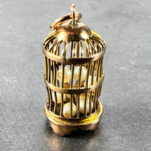 Load image into Gallery viewer, Bird Cage Cultured Pearls 14 Karat Yellow Gold Charm Pendant