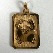Load image into Gallery viewer, French Cancer Starsign Zodiac 18K Yellow Gold Charm Medal Pendant