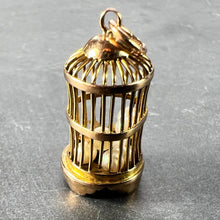 Load image into Gallery viewer, Bird Cage Cultured Pearls 14 Karat Yellow Gold Charm Pendant